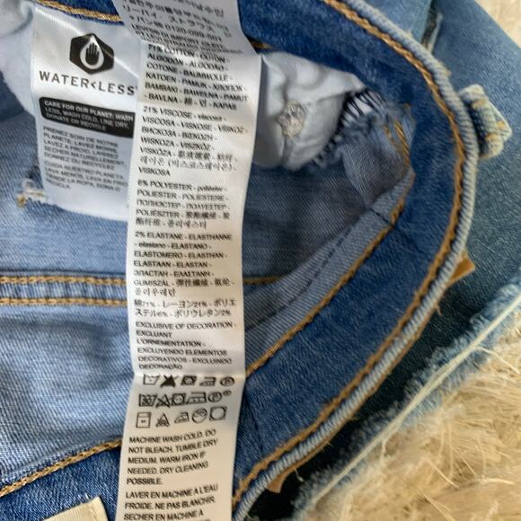 Levi Straus High Rise Jean Shorts Sz 27 Medium Wash - Picture 7 of 7